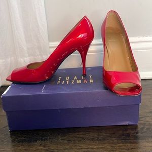 Stuart Weitzman Linda peep toe heels